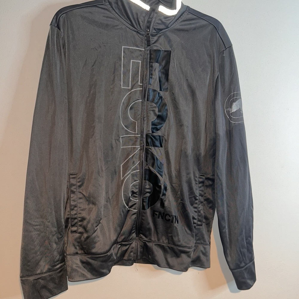 Ecko Function Performance Black Logo Graphic Full‎ Zip Warm Up Jacket mens Small